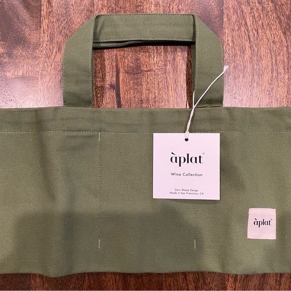 Aplat wine bottle canvas tote - Picture 1 of 3